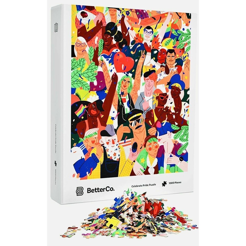 Celebrate Pride LGBTQ Jigsaw Puzzle 1000 Pieces 27.5” x 20" BetterCo